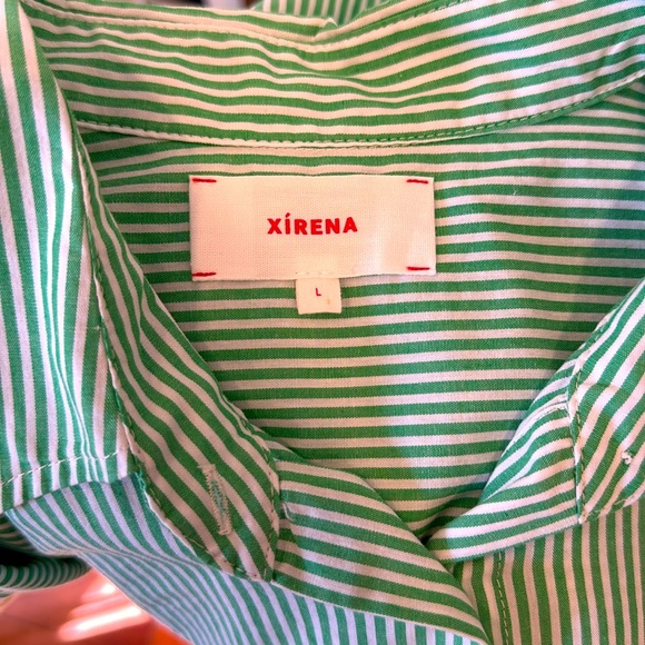 Xirena Top in Green Stripe - Picture 4 of 6